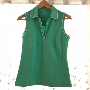 adidas mint green sleeveless golf shirt